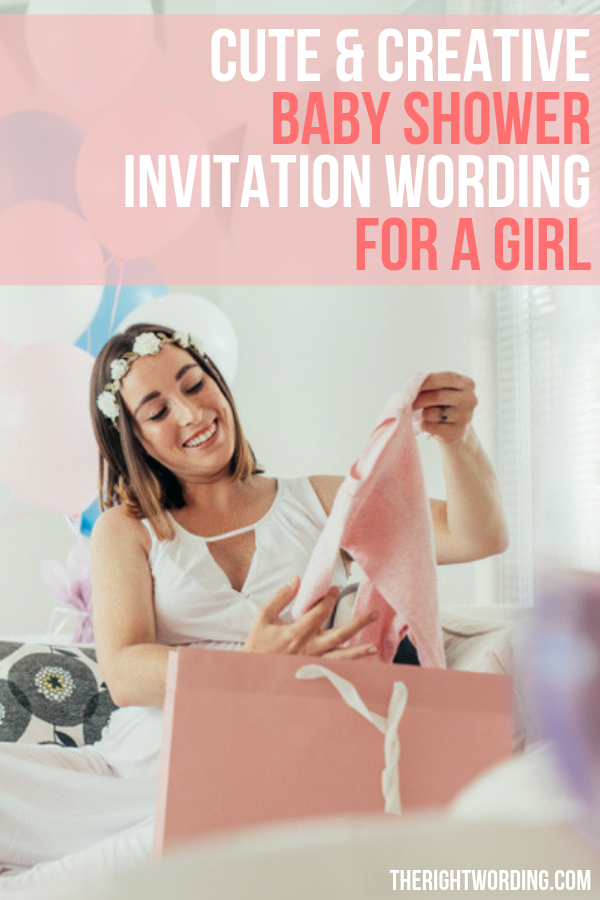 Creative Baby Shower Invitation Wording Ideas For A Girl #babyshower #babyshowerflow #babyshowerfun #babyshowerparty #babyshowergirl