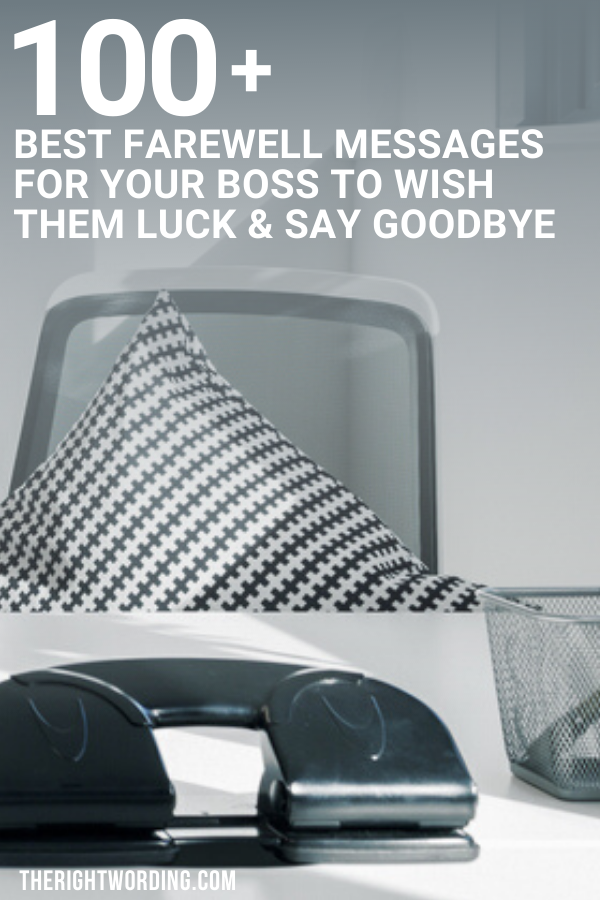 good bye message to boss